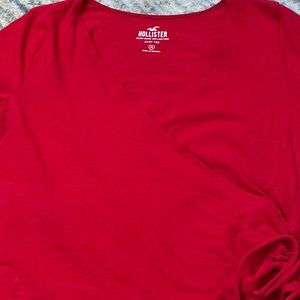 Hollister Wrap Baby Tee with scrunch on waist